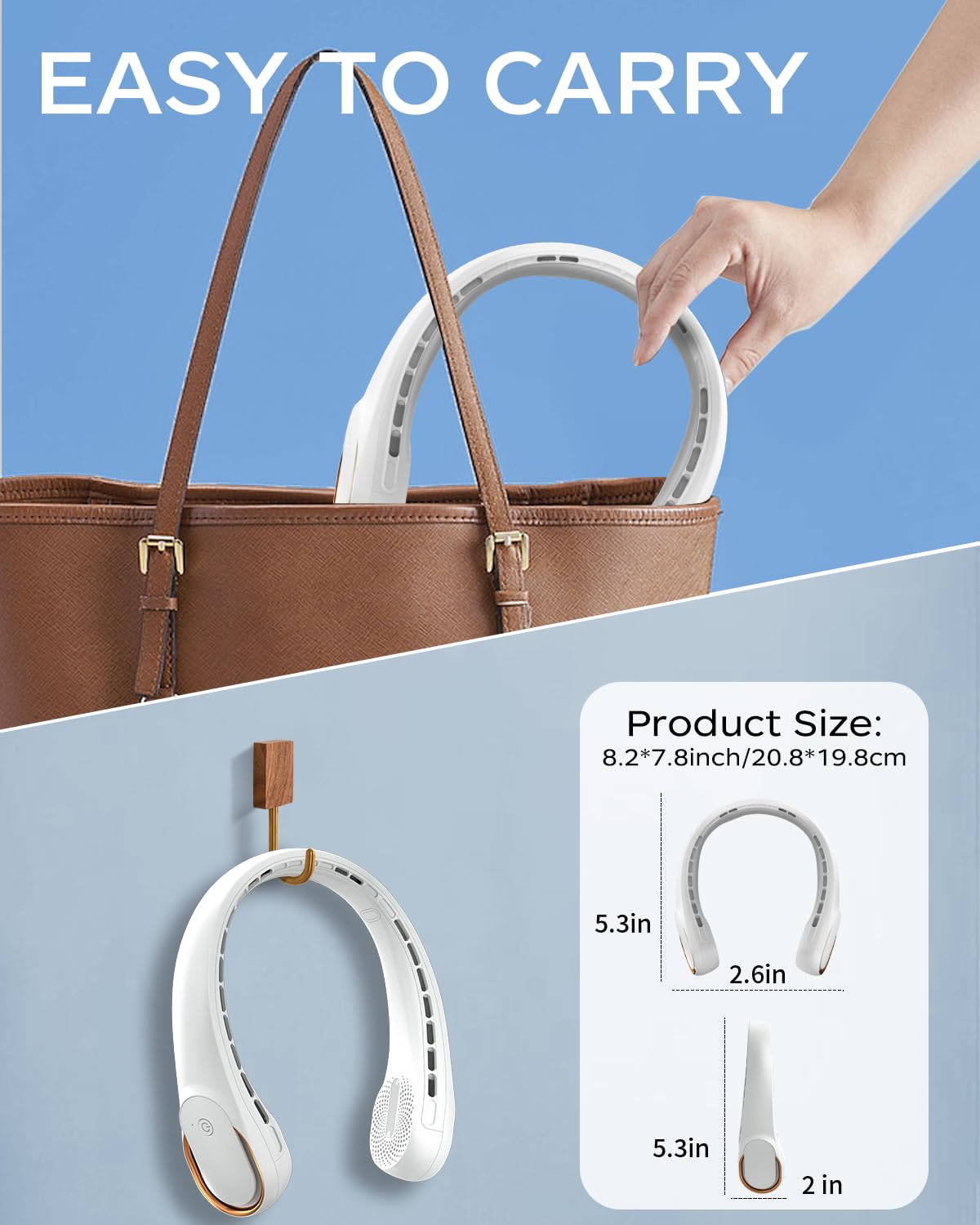 Portable Rechargeable Neck Fan